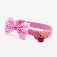 Verstelbare Bow knoop Bell kraag kat hond kragen huisdier benodigdheden (roze)