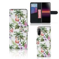 Sony Xperia L4 | Telefoonhoesje | Met pasjeshouder | Flamingo Palms