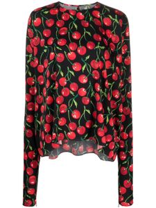 Dolce & Gabbana blouse imprimée à manches longues - Rouge