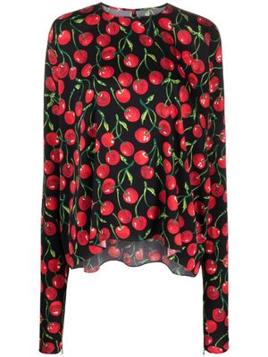 Dolce & Gabbana blouse imprimée à manches longues - Rouge