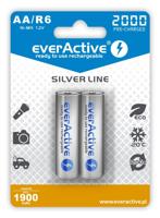 Herlaadbare batterijen everActive Ni-MH R6 AA 2000 mAh Silver Line - 2 stuks Herlaadbare batterijen everActive Ni-MH R6 AA 2000 mAh Silver Line - 2 stuks