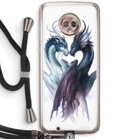 Yin Yang Dragons: Motorola Moto G6 Transparant Hoesje met koord