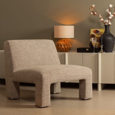 WOOOD Exclusive Fauteuil 'Lavid' Geweven, kleur Naturel