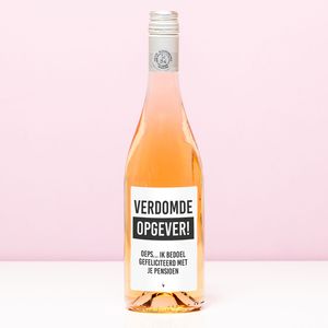Wijnfles Opgever Pensioen - Rosé (Blush Rosé)