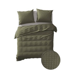 Geel dekbedovertrek Cialda - Army Groen - 1-Persoons 140x200/220 cm