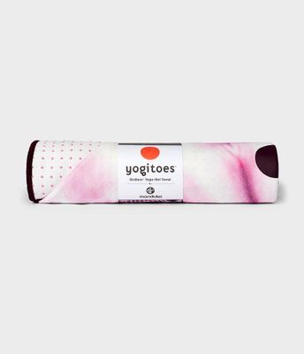 Manduka Yogitoes Skidless Yoga Handdoek - Tie Dye Fuchsia