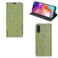 Samsung Galaxy A70 Book | Wallet Case | Green Wood
