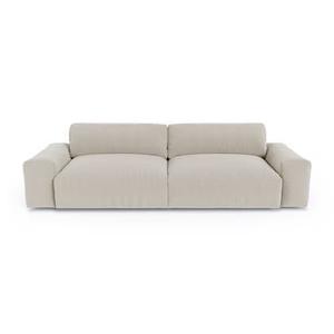 3-zitsbank in zacht beige geweven stof 220cm