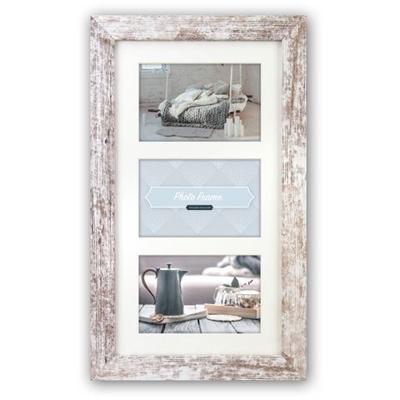 Zep fotolijst v23106 nelson 6 3q white wash voor 3 foto&apos;s