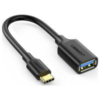 UGREEN 30701 USB-kabel USB 3.2 Gen1 USB-C stekker, USB-A bus 0.15 m Zwart