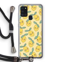 Citroenen: Samsung Galaxy A21s Transparant Hoesje met koord