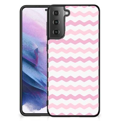 Samsung Galaxy S21 Plus Back Case Waves Roze