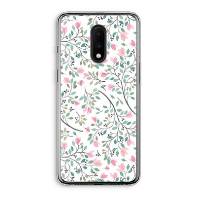 Sierlijke bloemen: OnePlus 7 Transparant Hoesje