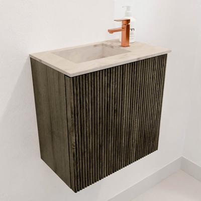 Toiletmeubel Mondiaz Joya Dlux | 40 cm | Meubelkleur Shadow | Faye wastafel Frappe Wasbak Links | 1 kraangat