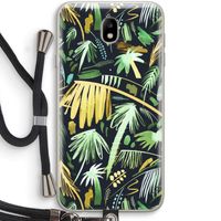Tropical Palms Dark: Samsung Galaxy J7 (2017) Transparant Hoesje met koord