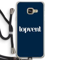 Topvent Navy: Samsung Galaxy A3 (2016) Transparant Hoesje met koord