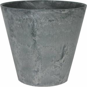 Bloempot Claire - grijs - D43 x H39 cm - met drainagesysteem - voor binnen en buiten