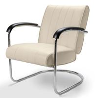 Retro Bel Air Lounge Stoel Pullman LC-01 Gebroken Wit LTD