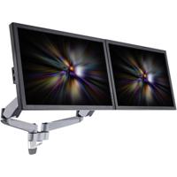 SpeaKa Professional SP-1624884 Superflex Monitor-wandbeugel 2-voudig 25,4 cm (10) - 68,6 cm (27) Zilver-zwart In hoogte verstelbaar, Kantelbaar, Zwenkbaar, - thumbnail