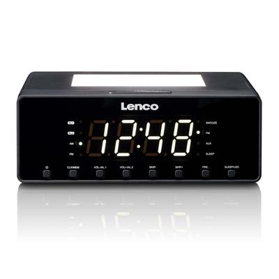 LENCO CR-540BK - Wekkerradio met dimbaar nachtlampje en USB oplaadfunctie - Zwart