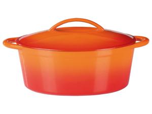 GSW Gietijzeren braadpan (33 x 25 cm, Oranje, Braadpan)