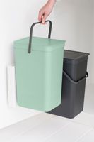 Brabantia Sort & Go inbouwemmer 2x16 liter jade green - dark grey - thumbnail