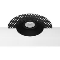 Spot Armatuur GU10 - Pragmi Nivas Pro - GU10 Inbouwspot - Rond - Zwart - Aluminium - Trimless - Kantelbaar - Ø150mm