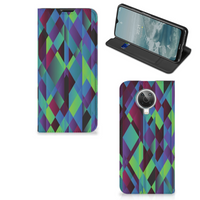 Nokia G10 | G20 Stand Case Abstract Green Blue - thumbnail