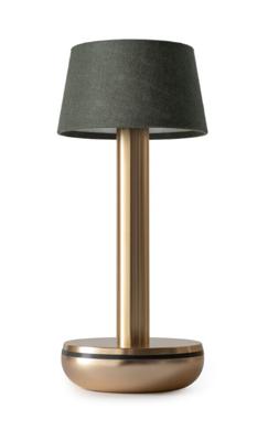 Humble Oplaadbare tafellampTwo Gold Emerald linnen - HUMTL00213