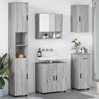 Badkamermeubelset met lade 5 pcs Grijs sonoma 61 x 35 x 64 cm