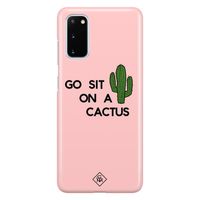 Samsung Galaxy S20 rondom bedrukt hoesje - Go sit on a cactus