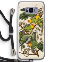 Carolinaparkiet: Samsung Galaxy S8 Plus Transparant Hoesje met koord
