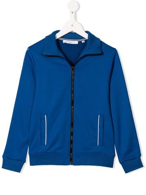 Givenchy Kids sweat zippé à logo - Bleu