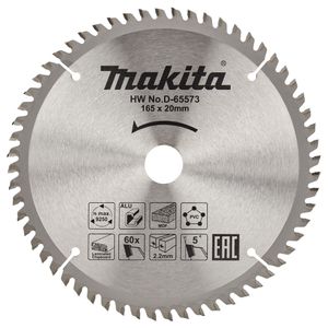 Makita Accessoires D-65573 Cirkelzaagblad | div. materialen | 165x20x2,2 | 60T | 5g - D-65573