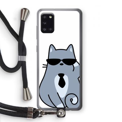 Cool cat: Samsung Galaxy A31 Transparant Hoesje met koord