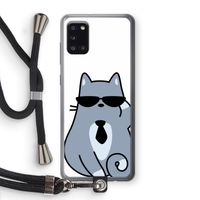 Cool cat: Samsung Galaxy A31 Transparant Hoesje met koord