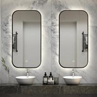 Badkamerspiegel SaniClear Denver | 50x100 cm | Set van 2 | Indirecte verlichting | Touch button | Met spiegelverwarming