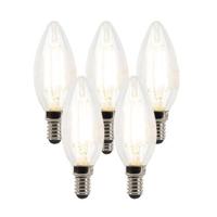 LUEDD Set van 5 E14 dimbare LED kaarslampen B35 helder 3W 250 lm