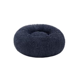 Wasbaar donutvormig hondenbed met zacht pluche, Donkergrijs / L 40 x B 40 x H 15 cm