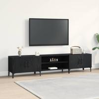 TV-kast Zwart Eiken 180 x 31,5 x 40 cm Bewerkt hout