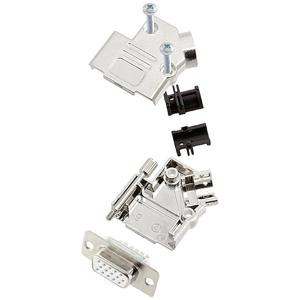 encitech D45PK-M-09-HDS15-W-K 6355-8057-11 D-sub female connectorset 45 ° Aantal polen: 15 Soldeerkelk 1 stuk(s)