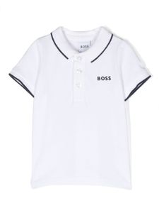 BOSS Kidswear polo à logo imprimé - Blanc