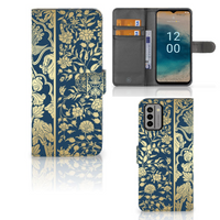 Nokia G22 Hoesje Beige Flowers - thumbnail