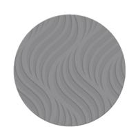 Ronde placemat - grijs - wave patroon ? D37 cm ? EVA kunststof - tafeldecoratie - onderleggers