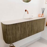 Toiletmeubel Mondiaz Joya Dlux | 123.2 cm | Meubelkleur Dusk | Faye wastafel Meli Wasbak Midden | Zonder kraangat(en)