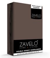 Zavelo Double Jersey Hoeslaken Warm Taupe-Lits-jumeaux (180x220 cm)