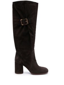 Casadei bottes Cleo Tate 85 mm en daim - Marron