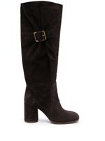 Casadei bottes Cleo Tate 85 mm en daim - Marron - thumbnail