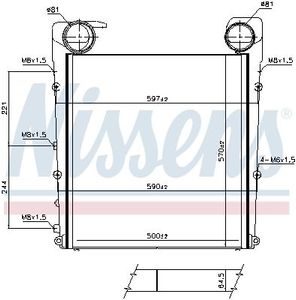 Intercooler, inlaatluchtkoeler 961552