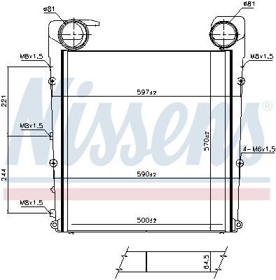 Intercooler, inlaatluchtkoeler 961552